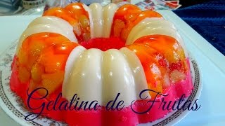 🍡 GELATINA ENCAPSULADA de FRUTAS POSTRE 🥞 DE TRES LECHES 😋 [upl. by Delwyn]