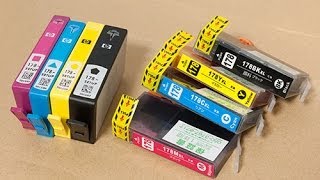 互換インクに交換｜HP社プリンタ用 互換インクカートリッジ HP178XL ICチップ付 [upl. by Ellekcim]