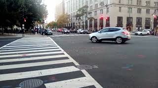 stoplights on I street in between k Street Northwest dc [upl. by Kolva]