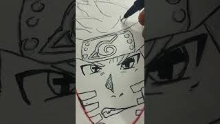 Naruto sage mode drawing part 2🤩😏🤯 [upl. by Baudin]