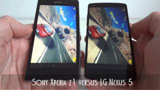 Sony Xperia Z1 versus LG Nexus 5  Performance Comparison [upl. by Adien]