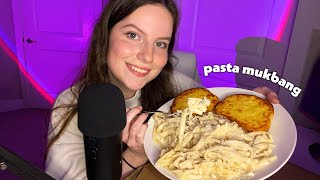 ASMR Creamy Pasta Mukbang 🍝 Eating Sounds [upl. by Egrog]