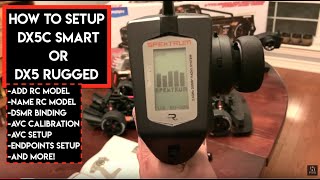 Spektrum DX5C Smart or DX5 Rugged Setup a new RC model with AVC  Netcruzer RC [upl. by Osborne]