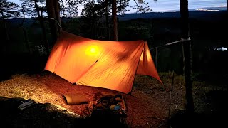 Hammock Camping In Snow And Strong Wind [upl. by Benedetto]