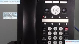 Avaya 1408 with CS540 headset  How to install [upl. by Aloibaf646]