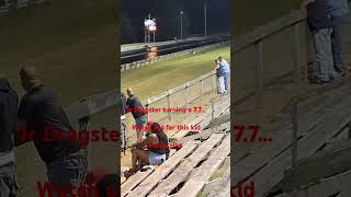 Jr Dragster hitting 80 mph in a 18 mile track [upl. by Avehs523]