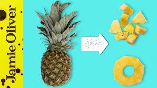 How to Prepare a Pineapple  1 Minute Tips  Food Busker [upl. by Annaor]