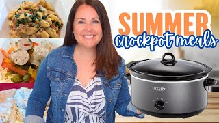 3 EASY Summer CROCK POT Meals to Beat the Heat  Slow Cooker Dinners [upl. by Onibas]