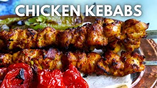 Turkish Chicken Shish Kebab  Succulent Chicken Skewers  ASMR COOKING [upl. by Gelasias764]