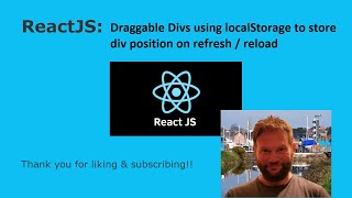 React Draggable using localStorage to save position of elements on reloadrefresh [upl. by Atelahs]