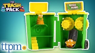 The Trash Pack Wheelie Bin Ooze Slide Mini Figure Playset from Moose Toys [upl. by Zirkle]