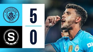 HIGHLIGHTS Man City 50 Sparta Prague  Haaland wonder goal as super City hit five [upl. by Berkman]