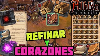 Albion Online  Transporte de Corazones Caerleon  Refinando T6 T5 T4 y T3  Resumen [upl. by Kehsihba]