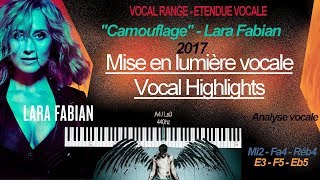 Lara Fabian Etendue Vocale  Vocal Range quotCamouflagequot album  E3  F5  Eb5 I Mise en lumière vocale [upl. by Manthei]