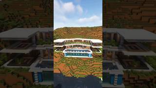 Minecraft Modern Cliff Mansion  Timelapse  Tutorial  builds shorts minecraft [upl. by Ecnerol339]