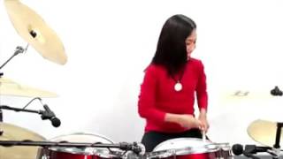 Talented malaysian girl drummer drumming a hindi song [upl. by Nnaharas]