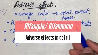 Rifampin  Rifampicin  Adverse Effects in detail UrduHindi [upl. by Esekram455]