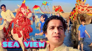 Sea View Beach Clifton Karachi vlog Clifton Beach sea View kite flying  seaview karachieat2024 [upl. by Ietta759]