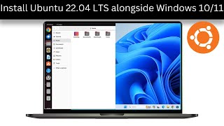 How to Dual boot Ubuntu 2204 LTS and Windows 1110 [upl. by Cyrie]