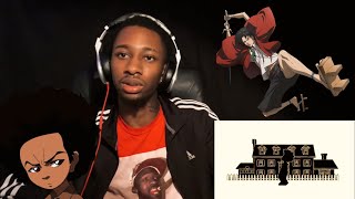 The BoondocksAnime Opening “Battlecry” Samurai Champloo OP live reaction [upl. by Arther]