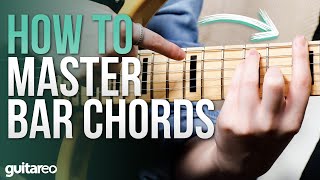 How to Master Bar Chords Guitar Lesson [upl. by Domineca]