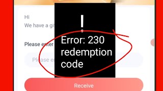 error 230 redemption code  error 230 redemption code error problem [upl. by Uriah]