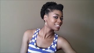 4C Natural Hair  Sporty Puff Tutorial  NaturalMe4C [upl. by Aleb]