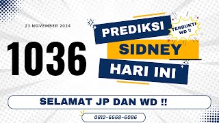 PREDIKSI SDY HARI INI 21 OKTOBER 2024  BOCORAN SYDNEY JITU  ANGKA JITU SIDNEY  RUMUS JITU SYDNEY [upl. by Anelrahc33]