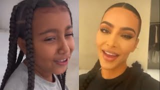 North West ROASTS Kim Kardashian for Her Instagram Voice [upl. by Ines]