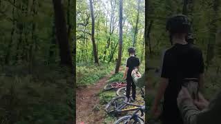 Harvey and Sid flying down haughmond hillmtb bikelife shropshire [upl. by Adnaluoy]