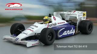 ckmodelcarsvideo Ayrton Senna Toleman Hart TG184 19 2nd Monaco GP Formel 1 1984 Minichamps [upl. by Eniluj]