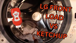 Ketchup Stain Removal Test LG WM3770HWA Front Load Washer [upl. by Tehc]