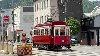 函館の街を走る函館市電の単車「函館ハイカラ號」函館市交通局３０形電車３９号 Old style Japanese tramquotHakodate High collar tramquotHokkaido [upl. by Eihs]