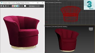 3Ds Max tutorial  Model luxury chair  Modern single sofa chair [upl. by Castillo]