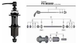 Maintenance moyeux arrière Shimano Acera FHM3050 [upl. by Anurb416]