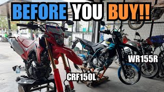 Honda CRF150L vs Yamaha WR155R  Which Entry Level Dual Sport is For you [upl. by Noel870]