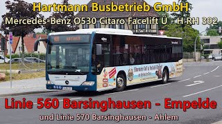 Sound Bus MercedesBenz O530 Citaro Facelift Ü von Hartmann Busbetrieb GmbH  H RH 392 [upl. by Eoz]