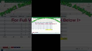 Project Sensitivity amp Scenario Analysis excel exceleducation exceltips [upl. by Teerprug335]