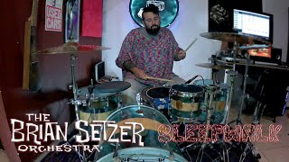 Brian Setzer Orchestra  Sleepwalk Drum Cover [upl. by Mccutcheon598]