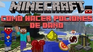 Minecraft Como Hacer Pociones de Daño [upl. by Ahsyak]