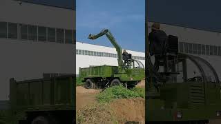 Agricultural fourwheel drive and foursimilar truckmounted cranedigger allinone machine P5511 [upl. by Richman]