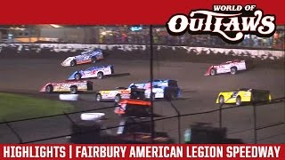 World of Outlaws Craftsman Late Models FALS July 30th 2016  HIGHLIGHTS [upl. by Anwahsed]