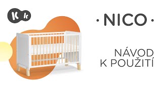 Dětská postýlka NICO Kinderkraft  Uživatelský manuál [upl. by Klarrisa218]