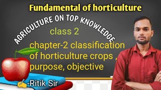 Fundamental of horticulture  classified of horticulture crops  class 2Bsc agriculturehorti [upl. by Roberta]