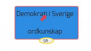 Demokrati i Sverige ordkunskap [upl. by Hayidan]