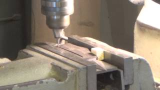 Blues Creek Guitars Quick Tip  How to Slot a Bridge amp Drill Bridge Pin Holes [upl. by Arlinda]