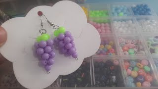 Brinco uva 🍇 de miçangas idéia para iniciantes diy brinco brincosartesanais [upl. by Hagai855]