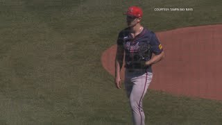 Braves vs Rays  Moments from Atlantas first spring training game [upl. by Trudnak]