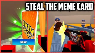 Steal the Meme Card in Dude Wars Pixel Shooter Game [upl. by Auhsoj897]