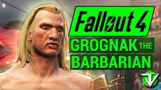 FALLOUT 4 Grognak the BARBARIAN Melee Character Build in Fallout 4 [upl. by Bounds897]